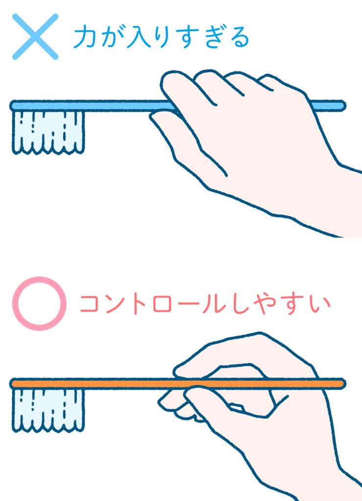 正しい歯ブラシの持ち方