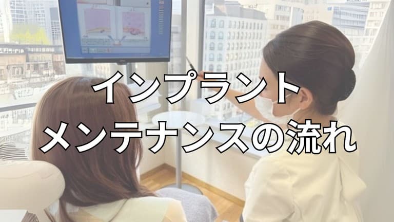 インプラント治療について説明を受ける様子