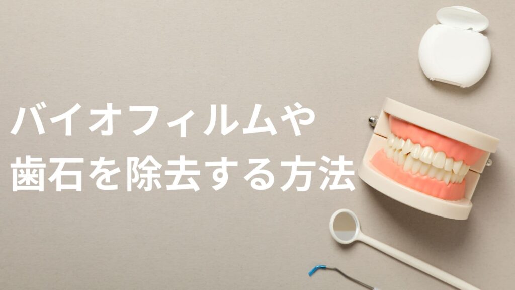 バイオフィルムや歯石を除去する方法