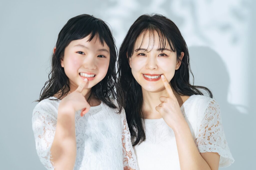 健康な歯を保つ親子