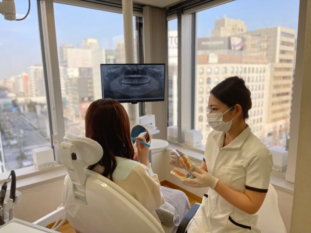 ブラッシング指導の様子