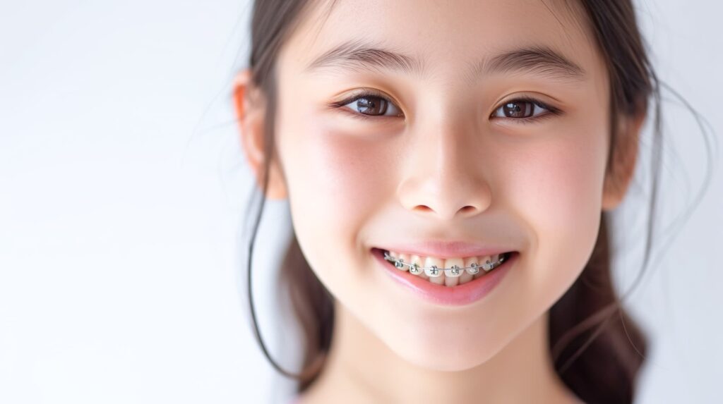 矯正中の女の子