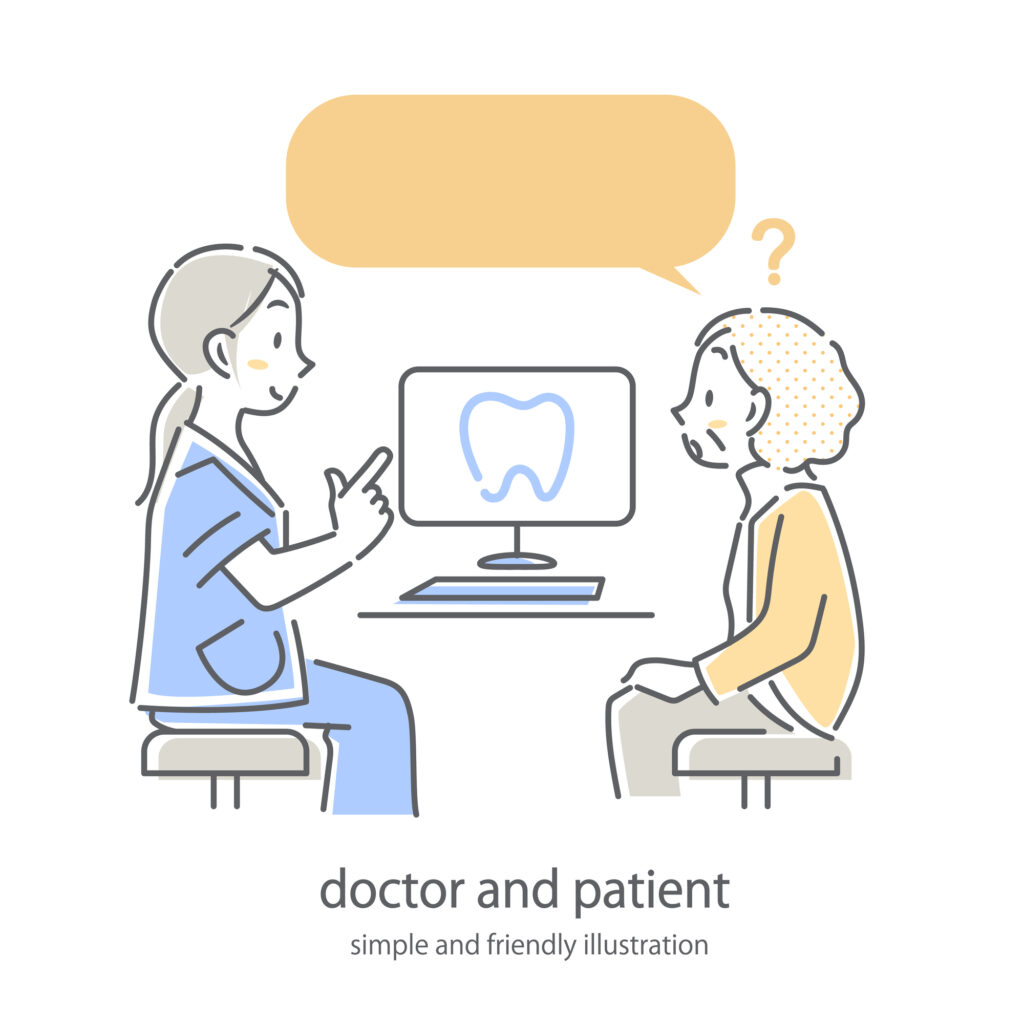 歯科医師の説明が理解できない高齢女性