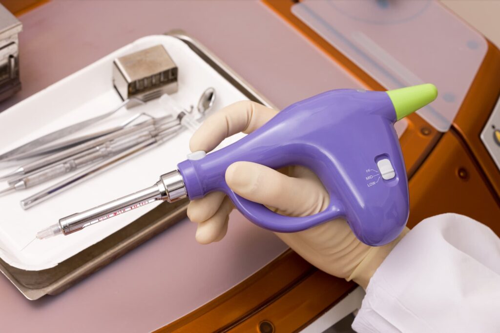 電動麻酔器での麻酔注入